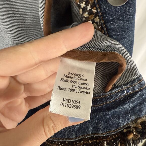 Coldwater Creek Denim Jacket Women's P12 Dark Wash Denim Button Up Cotton Blend - Picture 6 of 11